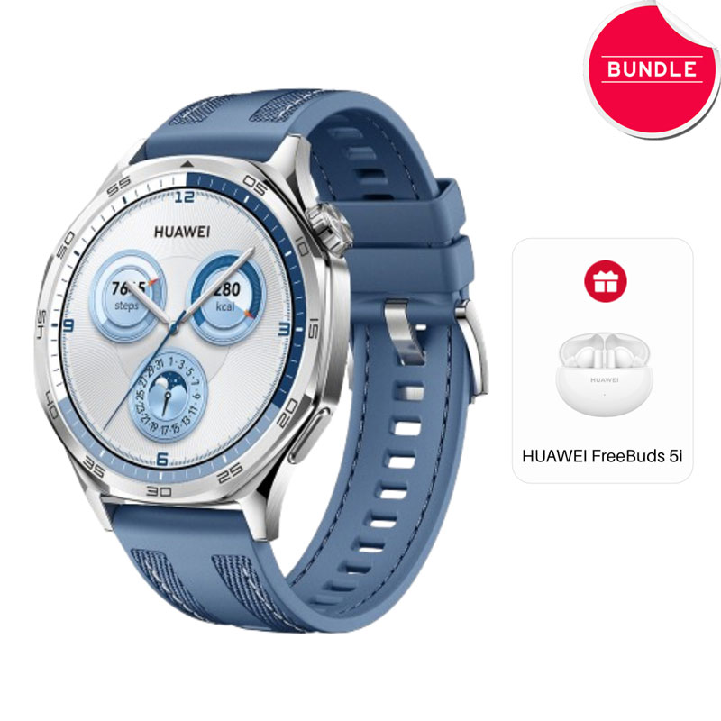 Huawei Watch GT 5 46mm Blue Woven Strap Huawei Freebuds 5i Mobilaty