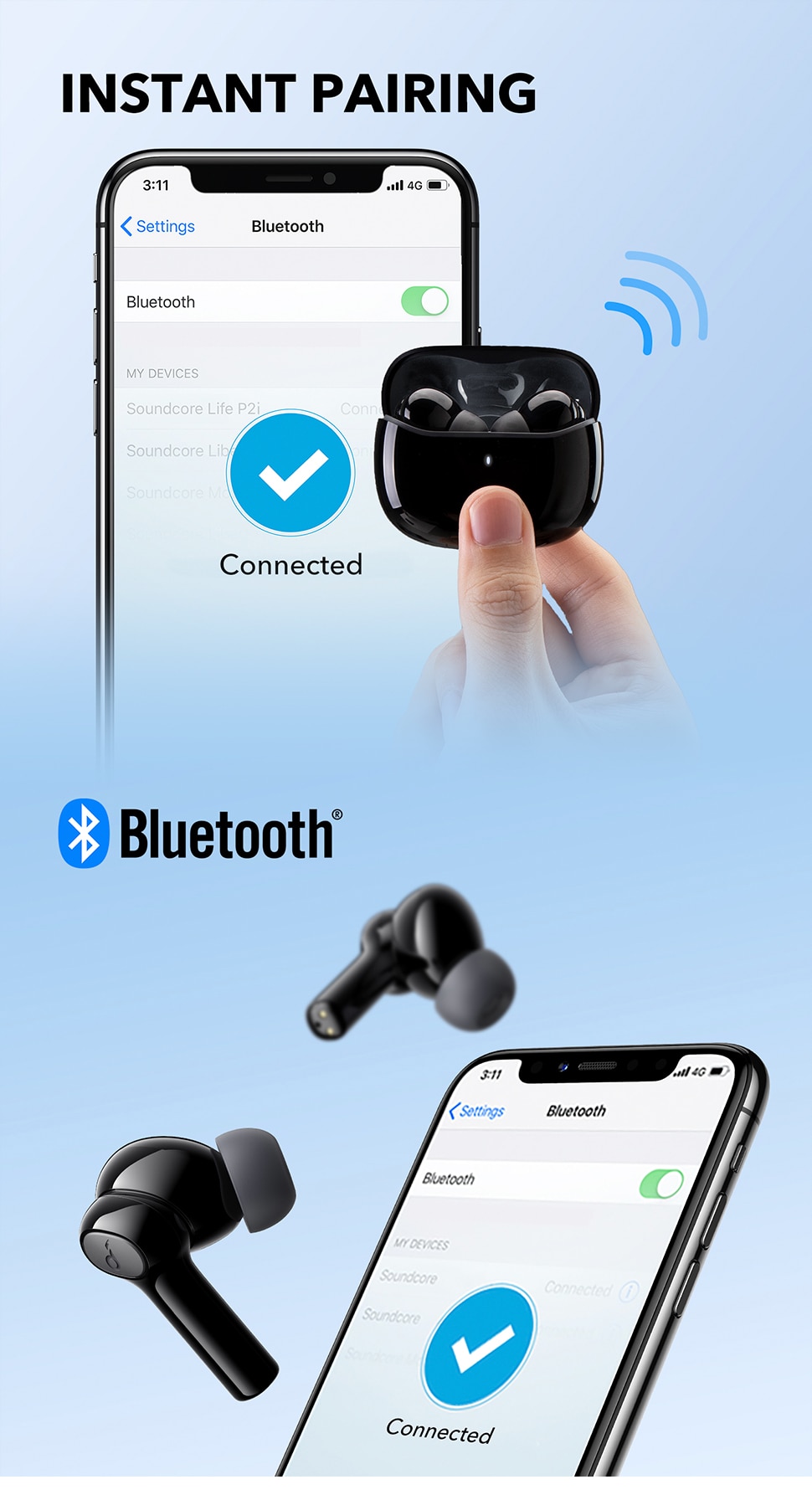 Iphone How To Pair Anker Soundcore Earbuds P2i Pairing Anker
