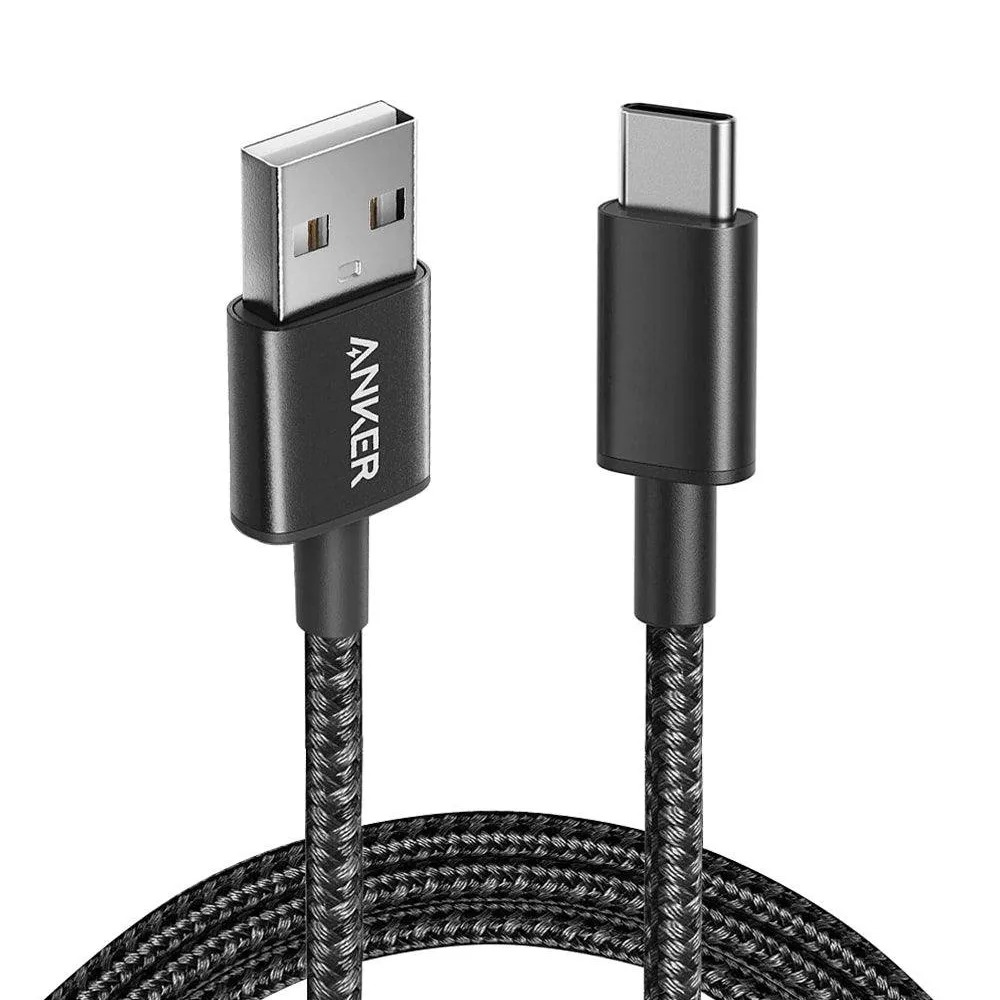 Anker Nylon Cable USB-A to USB-C 6ft Black mobilaty Mobilaty