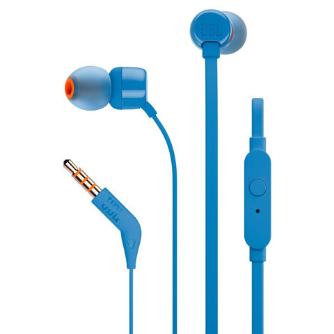 JBL T110 In Ear Earphones Blue Mobilaty