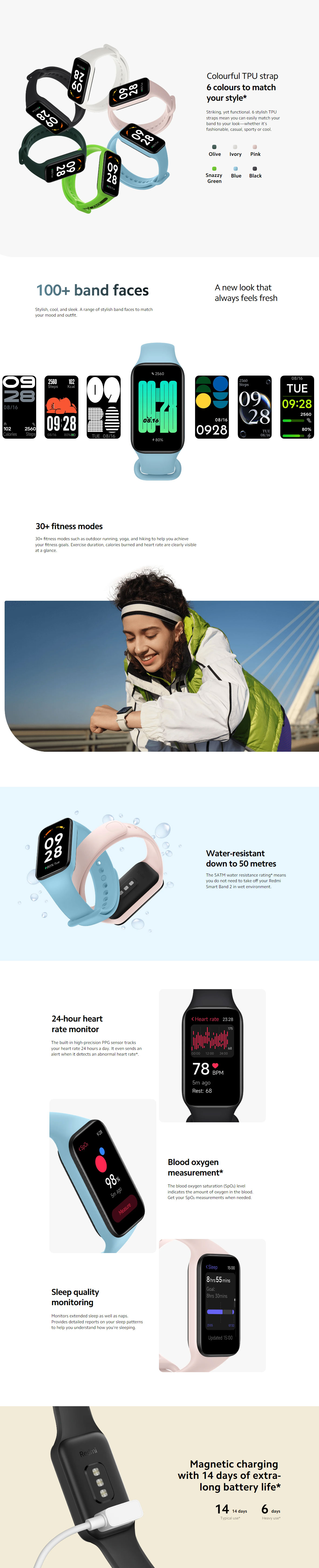 Redmi Smart Band 2 - Black | mobilaty | Mobilaty