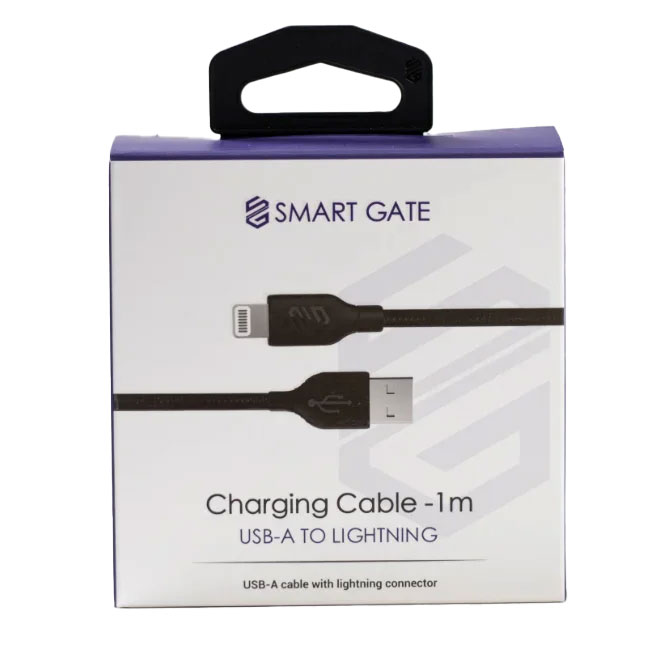 Smart Gate Cable PVC USB-A to Lightning Fast 1m Black mobilaty